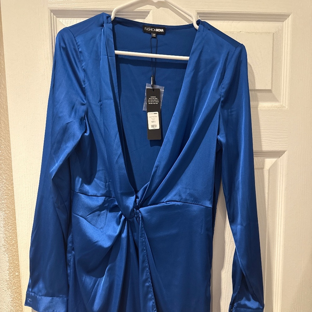 Sapphire blue party dress